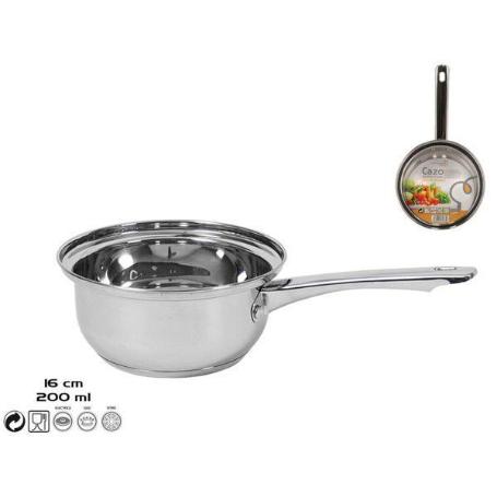 16 CMS CAZO ACERO INOXIDABLE 200 ML MANHATTAN PARA INDUCCION ,VITRO  Y GAS