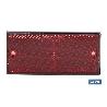 CATADIÓPTRICO RECTANGULAR ROJO 106 X 50 MM CON AGUJERO SIN TORNILLO CON ADHESIVO