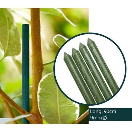 90 CMS TUTOR DE HIERRO FORRADO PLASTICO COLOR VERDE PARA PLANTAS DIAMETRO 9 CMS.