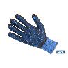GUANTE IMPREGNADO CON PUNTOS AZULES DE NITRILO TALLA 9   CAJA 12 UNID.