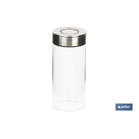 FRASCO BOROSILICATO+ACERO MODELO CICER 1300ML 22.5 X 10  CM