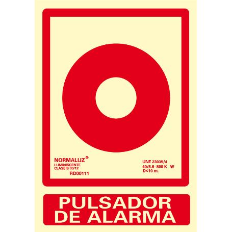 CARTEL B00111 PULSADOR ALARMA