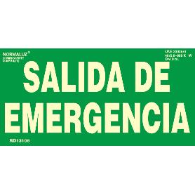 SEÑAL SALIDA DE EMERGENCIA PVC 0,7MM C.B 320X160
