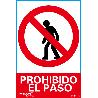 CARTEL 29,7*21 RD40002 PROHIBIDO EL PASO