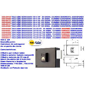 CERRADURA AZBE 124A 80 DH HP