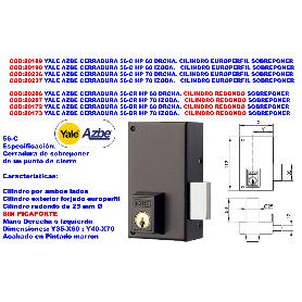 CERRADURA AZBE 56C-60 DC HP