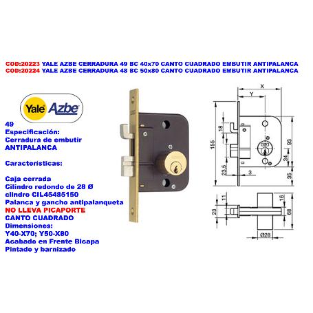 CERRADURA AZBE 49 70 BC