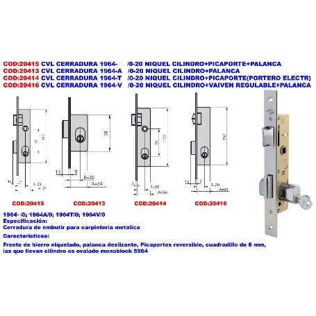 CERRADURA CVL 1964/0 20