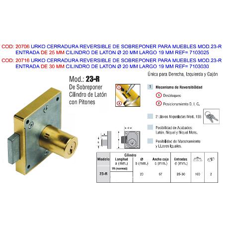 CERRADURA 23R-30 7103030 URKO