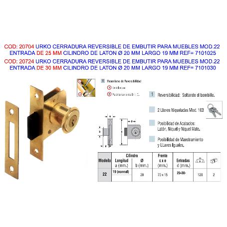 CERRADURA 22-30 7101030 URKO