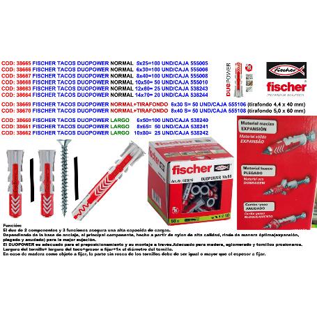 CAJA 20 TACO DUOPOWER 14*70 538254(538244) FISCHER
