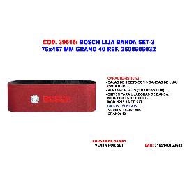 PAQUETE LIJA BANDA 75X457MM G40×3 2608606032
