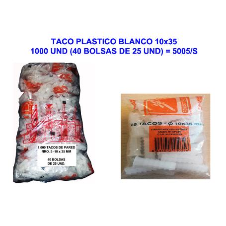 TACO PLASTICO BOLSA B25 N10-10*35 248016