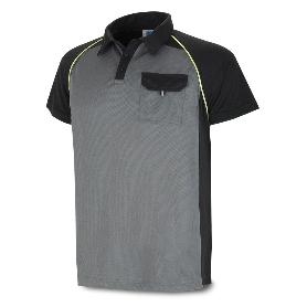 POLO GRIS/NEGRO 1288-POLGN T-M MARCA