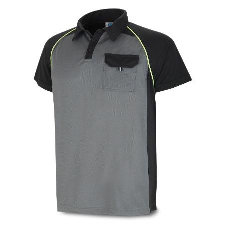 POLO GRIS/NEGRO 1288-POLGN T-M MARCA