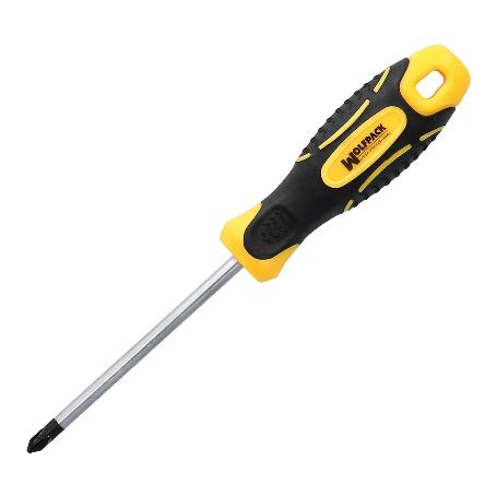DESTORNILLADOR MANGO BIMATERIAL PHILLIPS Nº 2 / 100 MM. DESTORNILLADOR PLANO, CROMO VANADIO,