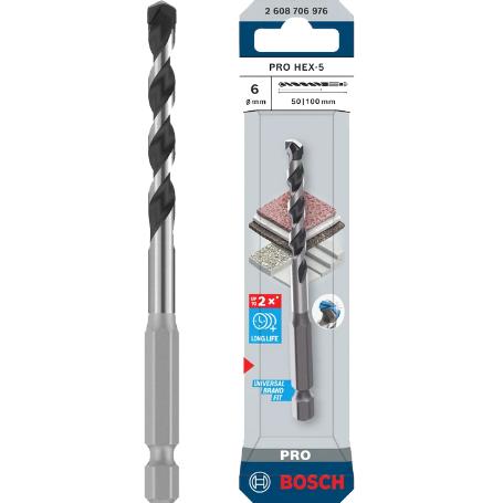 BROCA PRO HEX-5, 10X150X200 MM. PARA TALADROS/ATORNILLADORES DE IMPACTO
