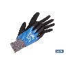 GUANTE IMPREGNADO SANDY DOBLE CAPA DE NITRILO AZUL TALLA 9   CAJA 12 UNID.