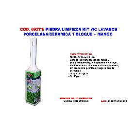PIEDRA LIMPIEZA KIT WC LAVABOS PORCELANA-CERAMICA 1 BLOQUE+MANGO