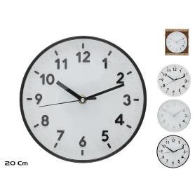 RELOJ DE PARED Y COCINA 3D FIRMYN DIAMETRO 20 CMS FONDO BLANCO ARO NEGRO