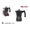 9 TAZAS CAFETERA EXPRESS ITALIANA PARA INDUCCION NEGRA DARKBLACK QUTTIN
