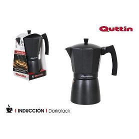 12 TAZAS CAFETERA ITALIANA EXPRESS PARA INDUCCION DARKBLACK QUTTIN