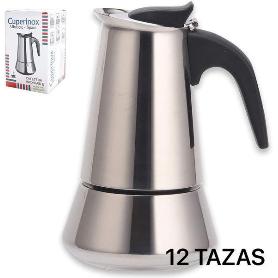 12 TAZAS CAFETERA EXPRES ACERO INOXIDABLE PARA INDUCCION CUPERINOX