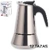 12 TAZAS CAFETERA EXPRES ACERO INOXIDABLE PARA INDUCCION CUPERINOX