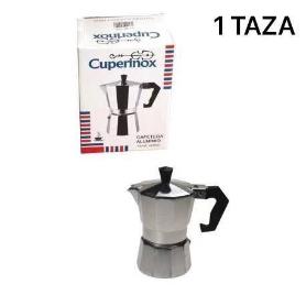 1 TAZA CAFETERA ALUMINIO ITALIANA CLASICA SERIE VERDE