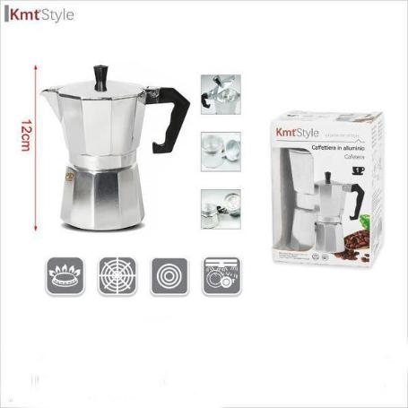 1 TAZA CAFETERA MOKA CLASICA ALUMINIO TIPO ITALIANA APTA PARA GAS,VITRO,INDUCCION