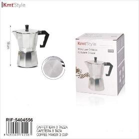 3 TAZAS CAFETERA ALUMINIO ITALIANA CLASICA KMT STYLE