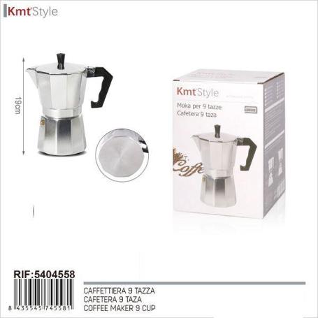 9 TAZAS CAFETERA ALUMINIO EXPRES CLASICA KMTSTYLE