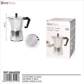 12 TAZAS CAFETERA ALUMINIO EXPRES ITALIANA CLASICA KMTSTYLE
