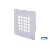 REJILLA DE DUCHA DE ACERO INOXIDABLE CEPILLADO 125 X 125 MM