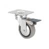 RUEDA GOMA CON PLACA 50 MM. CON FRENO 79326
