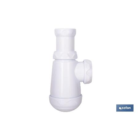 SIFÓN DE BOTELLA CON SALIDA Ø32-40 MM Y RACOR 1 1/4