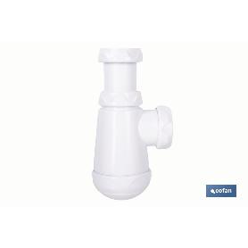 SIFÓN DE BOTELLA CON SALIDA Ø32-40 MM Y RACOR 1 1/2-1 1/4