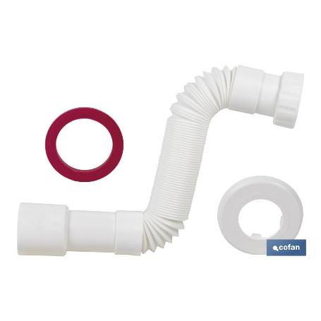 TUBO FLEXIBLE BLANCO 1 1/2 Ø40-50 MM 300-720 MM