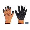 GUANTE NARANJA FLUOR CON REVESTIMIENTO LATEX TERMICO T-8   CAJA 12 UNID.