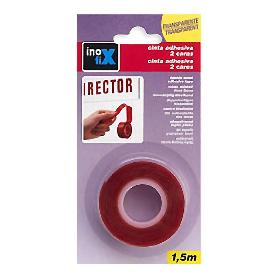 CINTA ADHESIVA 2 CARAS TRANSPARENTE 19X1,5M