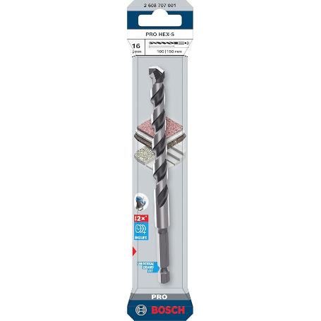BROCA HORMIGON HEX-5 BOSCH  8X100X150