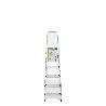 ESCALERA ALUMINIO 5 PELDAÑOS PLEGABLE, USO DOMÉSTICO, ANTIDESLIZANTE, LIGERA Y RESISTENTE