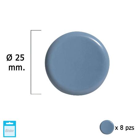 DESLIZANTE GRIS PTFE Ø25 (BLISTER 8 UNIDADES)