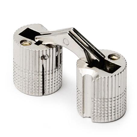 BISAGRA INVISIBLE REDONDA PARA MESA. MODELO DUOTON ACABADO LATONADO Ø DIÁMETRO 16 (UNIDADES 250)