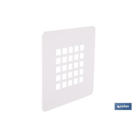 REJILLA DE DUCHA EN BLANCO MATE 125 X 125 MM