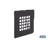 REJILLA DE DUCHA EN NEGRO MATE 125 X 125 MM