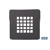 REJILLA DE DUCHA EN NEGRO MATE 125 X 125 MM