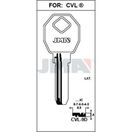 LLAVES JMA SEGURIDAD LATON MOD CVL-9D