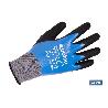 GUANTE IMPREGNADO SANDY DOBLE CAPA DE NITRILO AZUL TALLA 8 VENTA UNITARIA