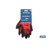 GUANTE IMPREGNADO SANDY COATED ROJO/NEGRO TALLA 10   CAJA 12 UNID.